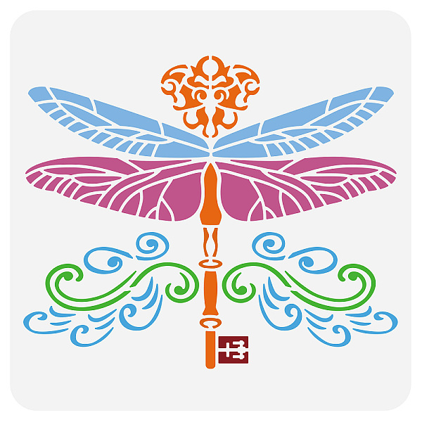 

PandaHall BENECREAT Key Stencil, 12x12" Dragonfly Painting Templates Vintage Keys PET Drawing Stencils Template for Scrapbooking, Fabric...