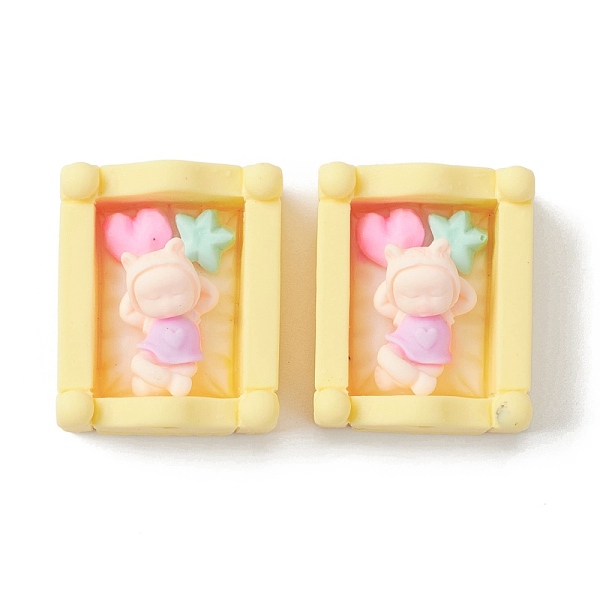 

PandaHall Opaque Resin Cabochons, Bed with Baby, Yellow, 25x20.5x12mm Resin Human Yellow