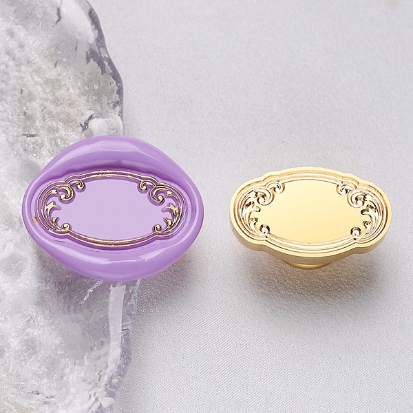 

PandaHall Geometric Leaf Frame Brass Stamp Heads, for Wax Seal Stamp, Wedding Invitations Making, Oval, 17x29x14mm, Hole: 7mm Brass Oval