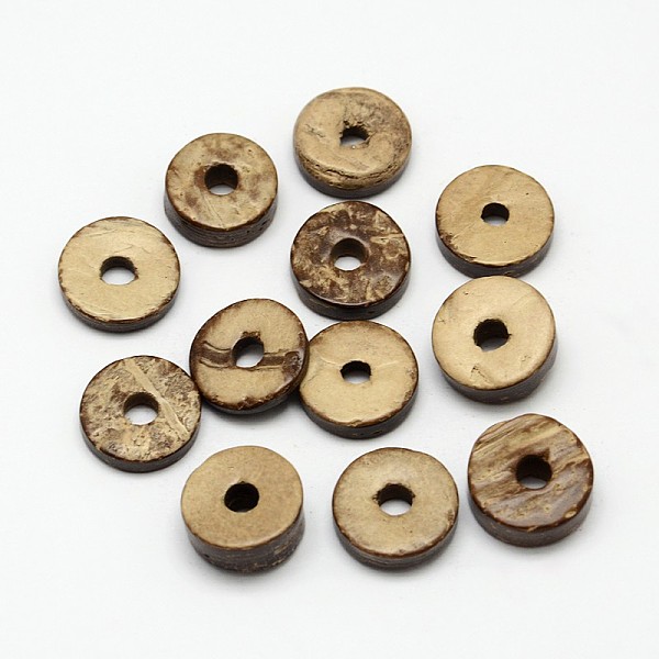 

PandaHall Dyed Donut Coconut Beads, Lemon Chiffon, 12x2~4mm, Hole: 3mm, about 1136pcs/500g Coconut Donut Yellow