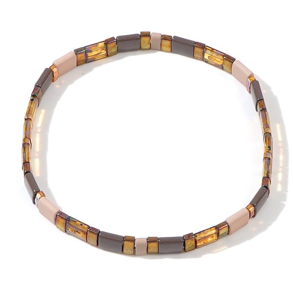 Bohemian Glass Seed Beaded Stretch Bracelets
