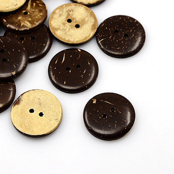 

PandaHall Coconut Buttons, 2-Hole, Flat Round, Coconut Brown, 23x4mm, Hole: 2mm Coconut Flat Round Brown