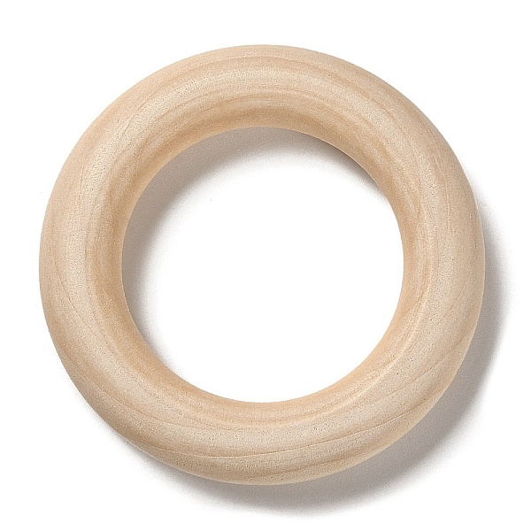 

PandaHall Unfinished Wood Linking Rings, Macrame Wooden Rings, Round, BurlyWood, 58x10mm, Inner Diameter: 40mm Wood Ring Orange