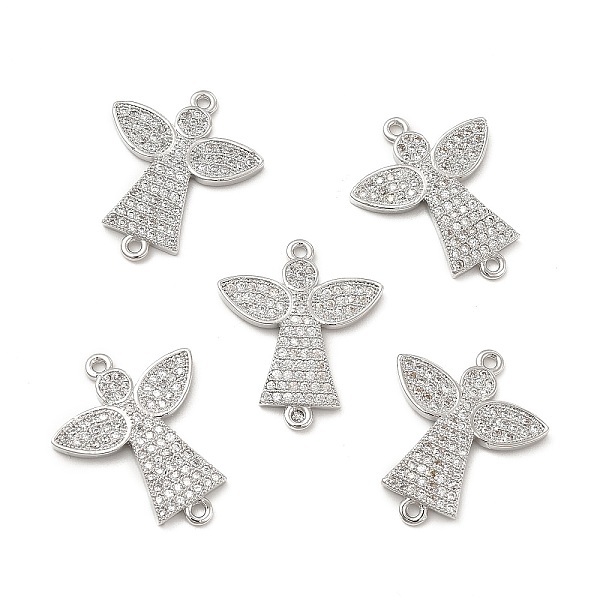 

PandaHall Brass Micro Pave Clear Cubic Zirconia Connector Charms, Angel Links, Platinum, 23x19x2mm, Hole: 1.4mm Brass+Cubic Zirconia Angel &...