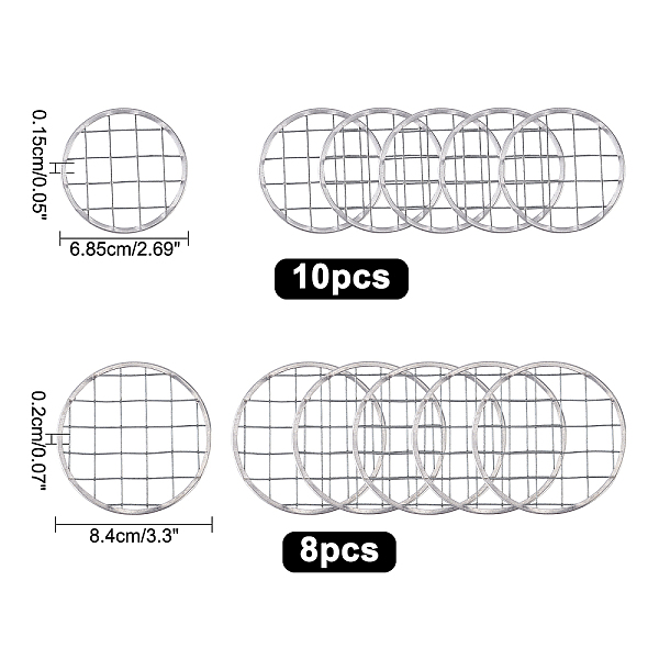 

PandaHall CHGCRAFT 18Pcs 2 Sizes Mason Flower Jar Insert Lid Mason Grid Flower Organizer Lid Insert Mason Jar Lids for Canning Jars...