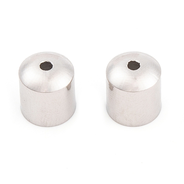

PandaHall Brass Cord Ends, End Caps, Column, Platinum, 10x9x9mm, Hole: 1mm, Inner Diameter: 8.5mm Brass Column