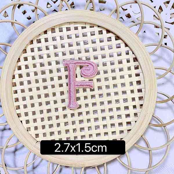

PandaHall Computerized Embroidery Cloth Self Adhesive Patches, Stick on Patch, Costume Accessories, Letter, Pink, F:27x15mm Cloth Letter...
