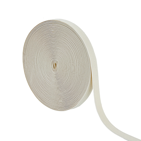

PandaHall Polyester Elastic Cord, Flat, Floral White, 15.5mm, about 17.50 Yards(16m)/Roll Elastic Fibre Flat