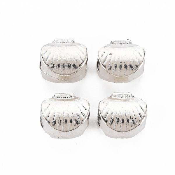 PandaHall Tibetan Style Alloy European Beads, Cadmium Free & Lead Free, Shell, Antique Silver, 10.5x11x8mm, Hole: 5mm, about 320pcs/1000g...