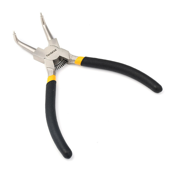 

PandaHall 45# Steel Bent Nose Pliers, Stainless Steel Color, 135x96x18mm Steel
