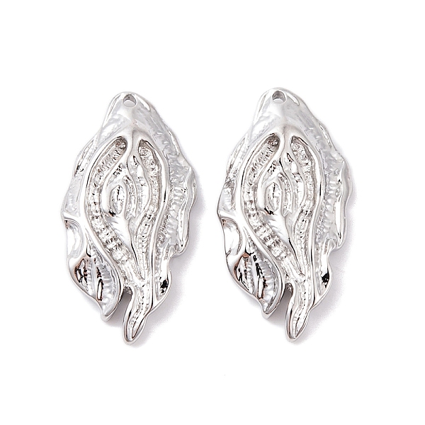 

PandaHall Brass Pendants, Leaf, Platinum, 23x11.5x3mm, Hole: 1mm Brass Leaf