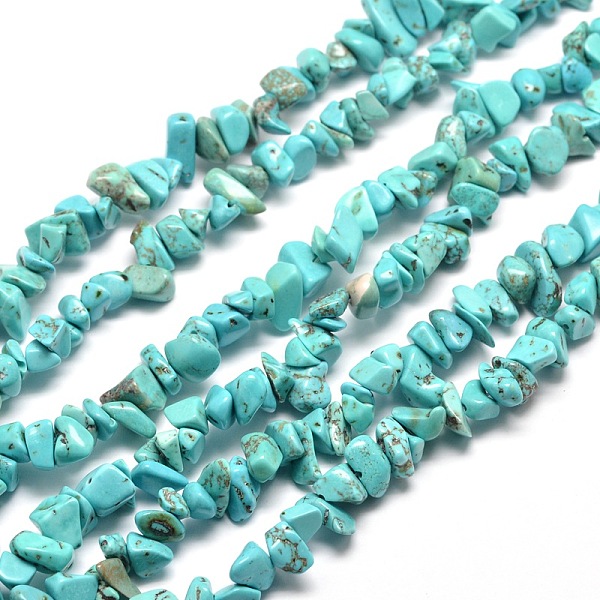 

PandaHall Synthetic Turquoise Chip Bead Strands, Dyed, 5~8x5~8mm, Hole: 1mm, about 31.5 inch Synthetic Turquoise Chip
