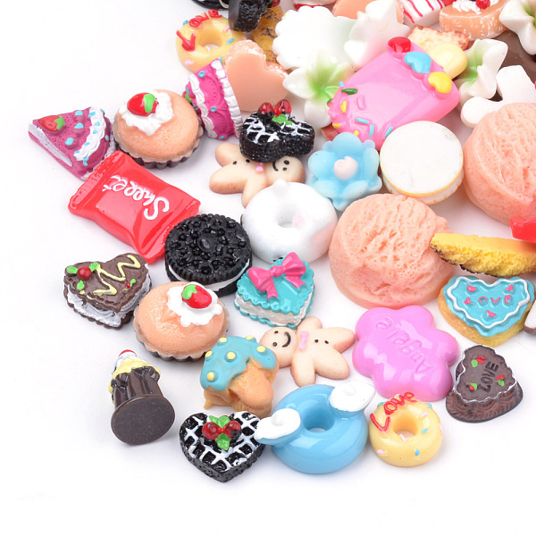 

PandaHall Resin Cabochons, Mixed Style, Mixed Color, 10~35x6~25x2~18mm Resin Others Multicolor