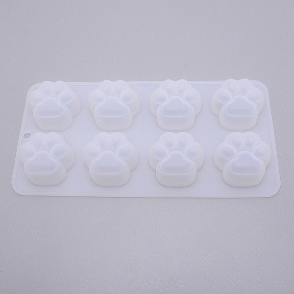 

PandaHall Cat Footprint Silicone Molds, Mirror & Matte Surface Resin Casting Silicone Mold, White, 26x13x3cm Silicone Others White