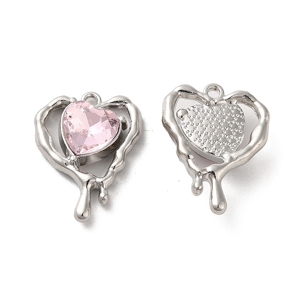 

PandaHall Glass Melting Heart Pendant, with Platinum Alloy Findings, Lead Free & Cadmium Free, Pink, 20x15.5x5.5mm, Hole: 1.4mm Alloy+Glass...