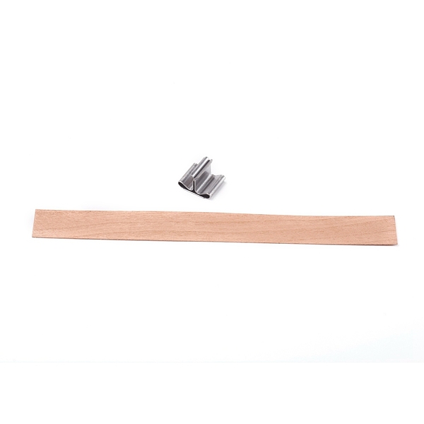 

PandaHall Wood Candle Wicks, with Iron Stand, for Candle Making and Candle DIY Craft, BurlyWood, 150x15.5x0.5mm Wood Orange