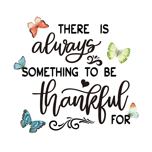 

PandaHall PVC Wall Stickers, for Wall Decoration, Inspiring Word, Butterfly Pattern, 29x65cm Plastic Butterfly