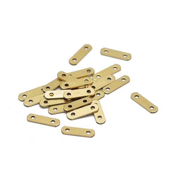 

PandaHall Yellow Gold Filled Spacer Bars, 1/20 14K Gold Filled, Cadmium Free & Nickel Free & Lead Free, Oval, 7.5x2.2x0.3mm, Hole: 1mm Brass...