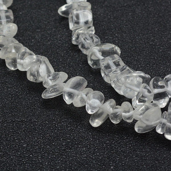 

PandaHall Glass Beads Strands, Chip, Clear, 5~8mm, Hole: 1mm, about 33 inch(84cm) Glass Chip Clear