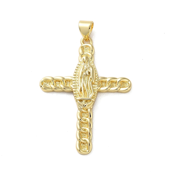 

PandaHall Brass Pendants, Cross, Real 18K Gold Plated, 36x26.5x3.5mm, Hole: 4.5x3.5mm Brass Cross
