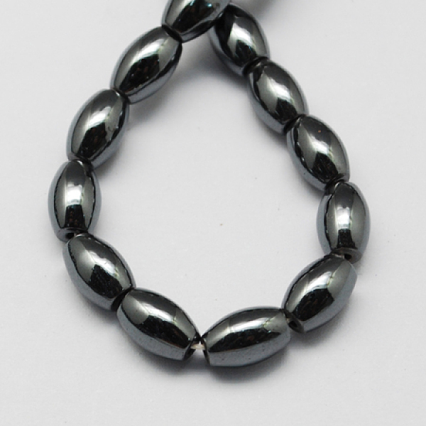 

PandaHall Non-magnetic Synthetic Hematite Beads Strands, Grade A, Oval, Black, 9x6x6mm, Hole: 1mm, about 43pcs/strand, 15.5 inch...