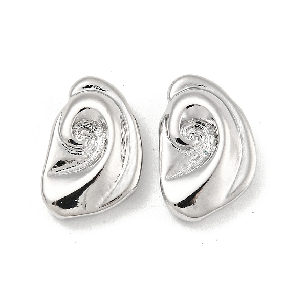 

PandaHall Brass Beads, swirl, Real Platinum Plated, 14.5x9x3.5mm, Hole: 1.5mm Brass Others