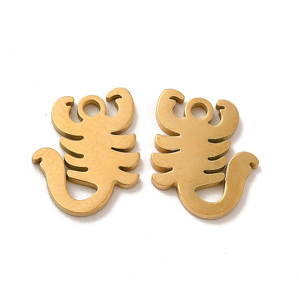

PandaHall Ion Plating(IP) 304 Stainless Steel Charms, Scorpion, Golden, 14x12x1.4mm, Hole: 1.8mm 304 Stainless Steel Insects