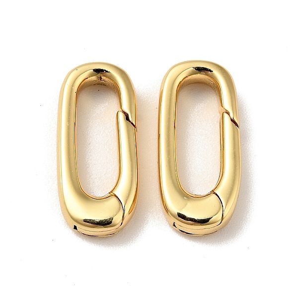 

PandaHall Brass Spring Gate Rings, Cadmium Free & Nickel Free & Lead Free, Oval, Real 18K Gold Plated, 10 Gauge, 15x7x2.5mm, Hole: 3.5x10mm...
