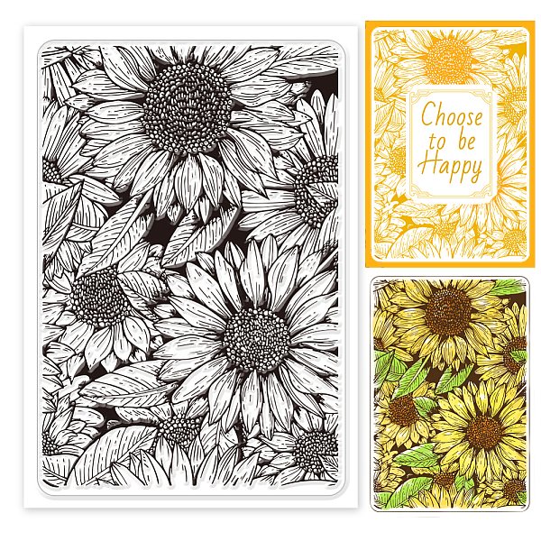

PandaHall PH Sunflower Transparent Stamps, PVC Plastic Clear Stamps Flower Stamps Greeting Card Stamps Seal Stamps for DIY Scrapbooking...