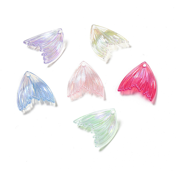 

PandaHall UV Plating Rainbow Iridescent Transparent Acrylic Pendants, Fishtail Charm, Mixed Color, 27x25.7x5mm, Hole: 1.6mm Acrylic Fish..., Multicolor