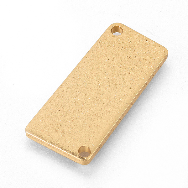 

PandaHall Eco-Friendly Aluminium Links connectors, Laser Cut Links, Rectangle, Gold, 36x16x2~2.5mm, Hole: 2.5mm Aluminum Rectangle Gold