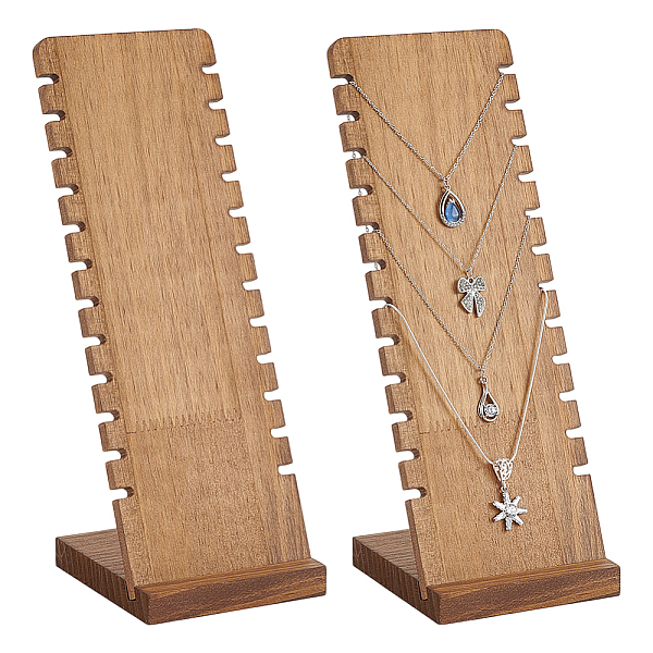 Présentoir à bijoux en bois de cèdre avec pendentif et collier