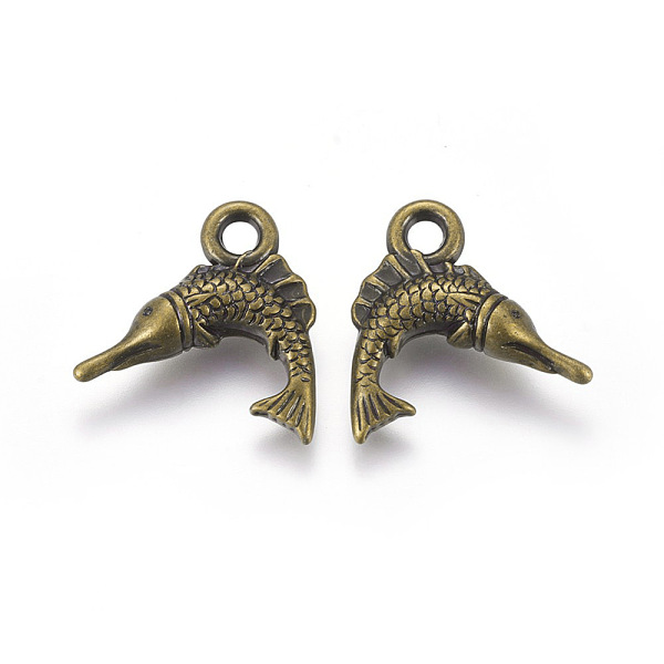 

PandaHall CCB Plastic Pendants, Fish, Antique Bronze, 21x21x5.5mm, Hole: 3mm Plastic Fish