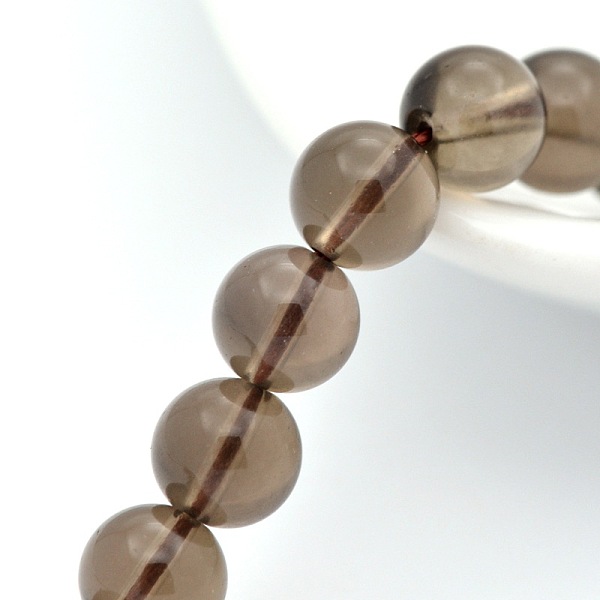 

PandaHall Natural Smoky Quartz Round Beads Strands, 6mm, Hole: 1mm, about 31pcs/strand, 7.4 inch Smoky Quartz Round