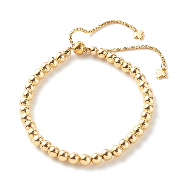 

PandaHall Brass Beaded Bracelets, Round, Golden, Beads: 0.18 inch(4.5mm), Inner Diameter: 2~3-1/8 inch(5.2~7.9cm) Brass
