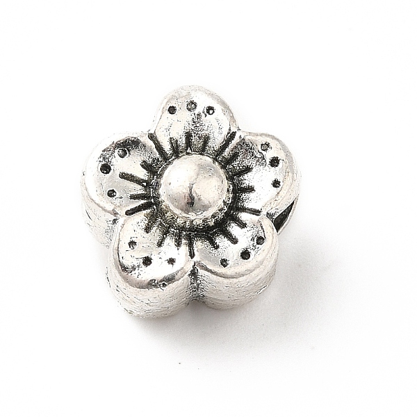 

PandaHall Tibetan Style Alloy European Beads, Large Hole Beads, Flower, Antique Silver, 11.5x11.5x9.5mm, Hole: 4.2mm, about 177pcs/500g...