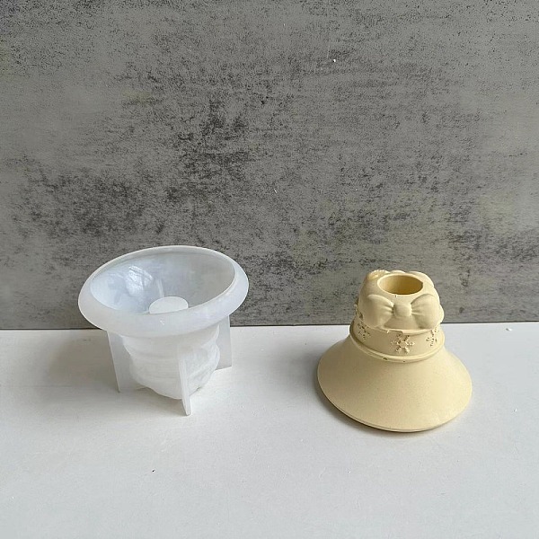 3DクリスマスDIYキャンドルホルダーシリコンモールド