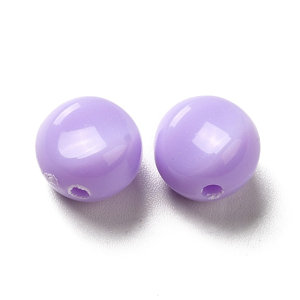 

PandaHall Opaque Acrylic Beads, Flat Round, Lilac, 9.5~10x12mm, Hole: 1.8mm, about 1110pcs/500g Acrylic Flat Round Purple