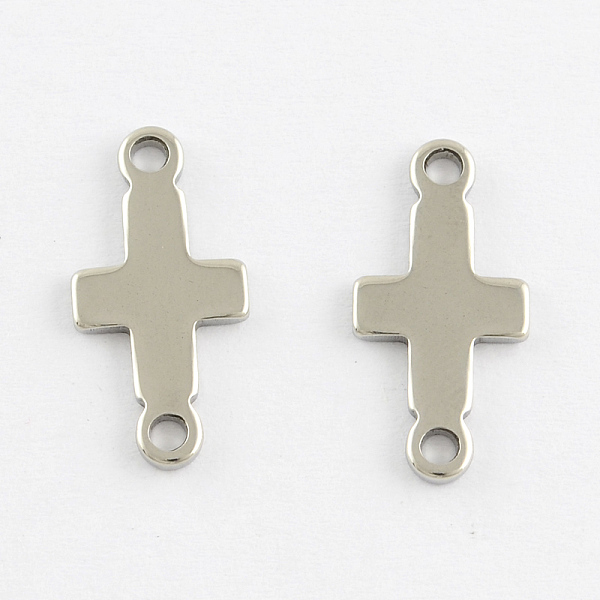 

PandaHall Sideways Cross Stainless Steel Links connectors, Stainless Steel Color, 18x9x1mm, Hole: 1.5mm Stainless Steel Cross
