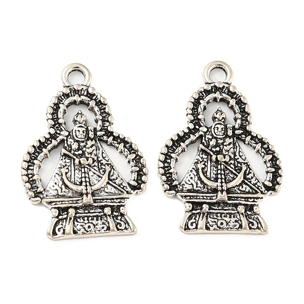 

PandaHall Tibetan Style Alloy Pendants, Cadmium Free & Lead Free, Buddhist Statues, Antique Silver, 29.5x20.5x2mm, Hole: 2.5mm, about...