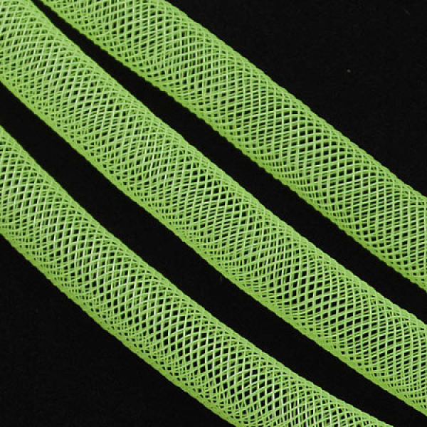 

PandaHall Plastic Net Thread Cord, Light Green, 8mm, 30Yards Plastic Green