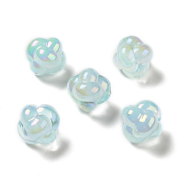 

PandaHall UV Plating Rainbow Iridescent Acrylic Beads, Knot, Aqua, 17x17.5x17.5mm, Hole: 2.8mm Acrylic Others Cyan