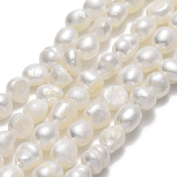 

PandaHall Natural Cultured Freshwater Pearl Beads Strands, Two Sides Polished, Linen, 4.5~6x4.5~5x3.5mm, Hole: 0.6mm, about 67~70pcs/strand..., Brown