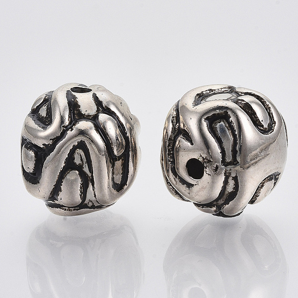 

PandaHall CCB Plastic Beads, Round, Antique Silver, 22.5x21mm, Hole: 3.5mm, about 86pcs/500g Plastic Round