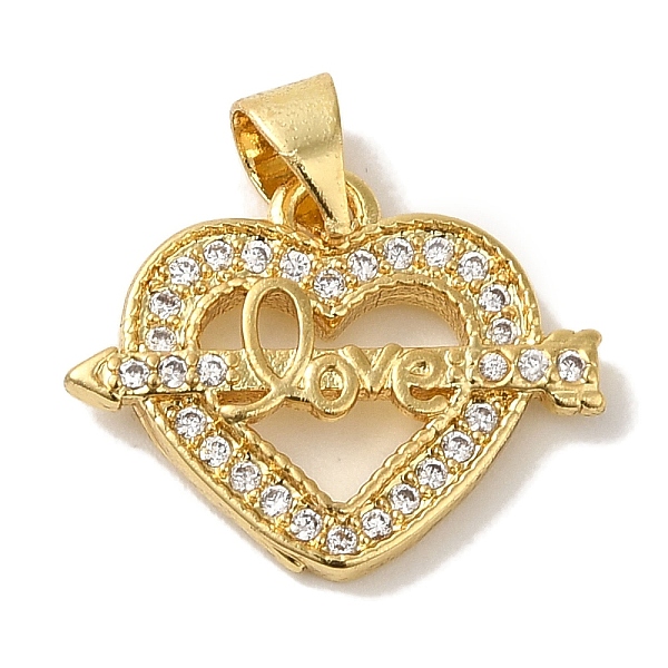 

PandaHall Rack Plating Brass Micro Pave Clear Cubic Zirconia Pendants, Cadmium Free & Lead Free, Long-Lasting Plated, Real 18K Gold Plated...