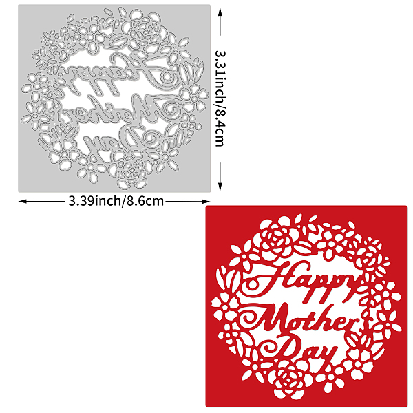 

PandaHall BENECREAT 1PCS Metal Cutting Dies, Happy Mother's Day Die Cuts for Card Making/Paper Crafting/Scrapbooking/Embossing/Photo Album...