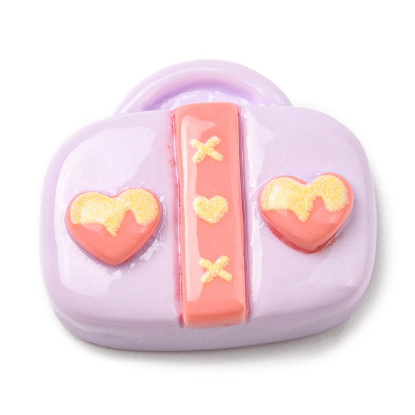 

PandaHall Musical Theme Opaque Resin Cabochons, Handbag, Lavender, 18.5x21x8mm Resin Bag Purple