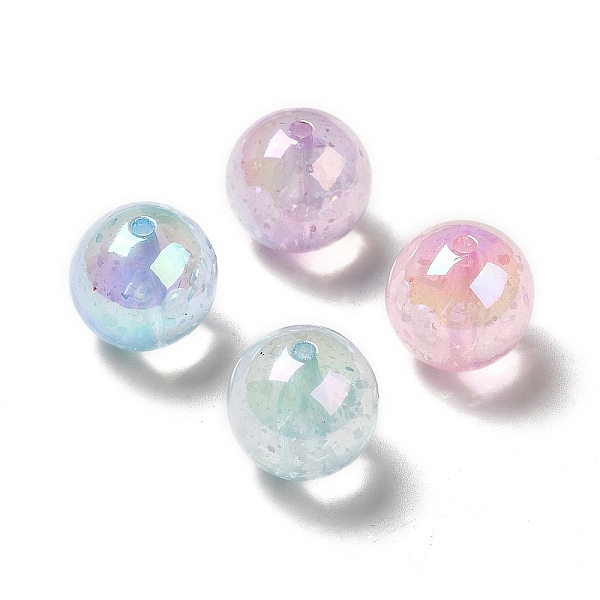 

PandaHall UV Plating Transparent Rainbow Iridescent Acrylic Beads, Round, Mixed Color, 15.5x15mm, Hole: 2mm Acrylic Round Multicolor