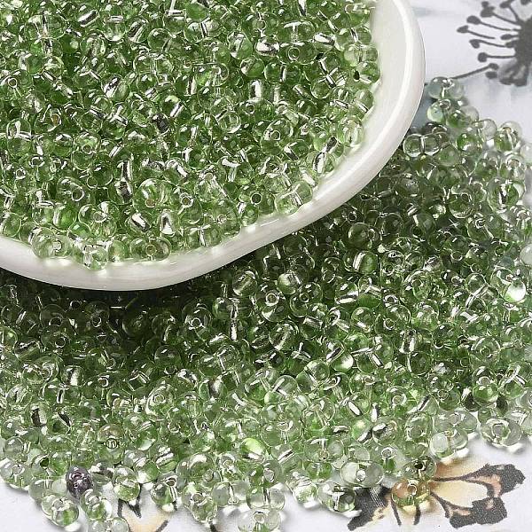 

PandaHall Baking Paint Glass Seed Beads, Peanut, Yellow Green, 3.5~4x2~2.5x2~2.3mm, Hole: 0.8mm, about 8000pcs/pound Glass Peanut