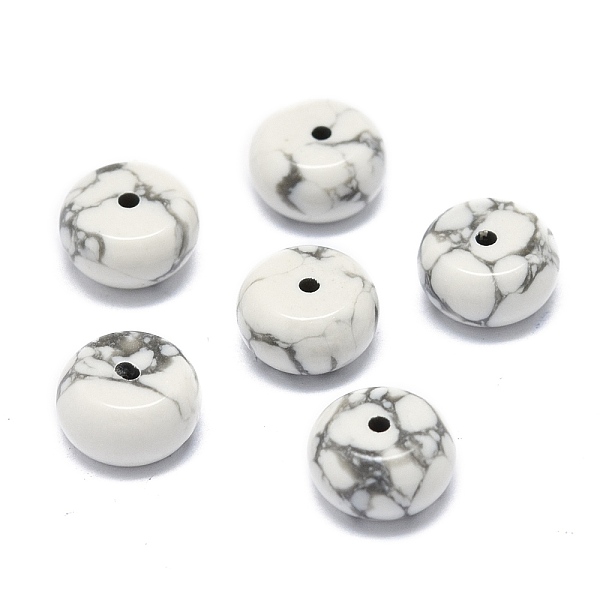 

PandaHall Natural Howlite Beads, Rondelle, 10x5.5mm, Hole: 1mm Howlite Rondelle